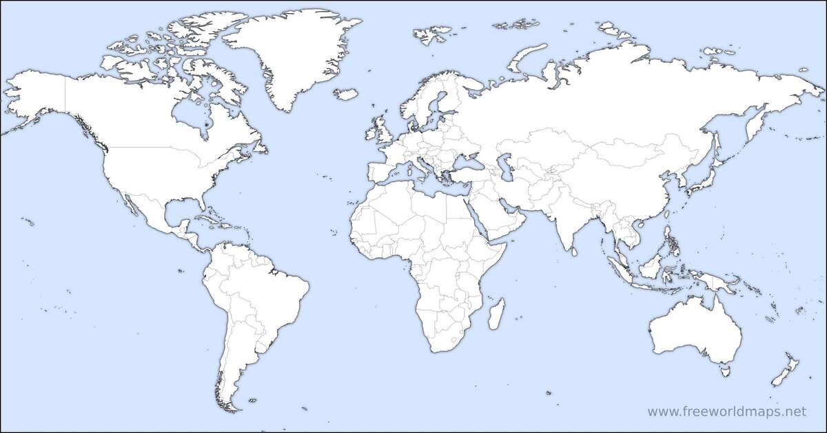 World Projections Blank Printable Clip Art Maps FreeUSandWorldMaps