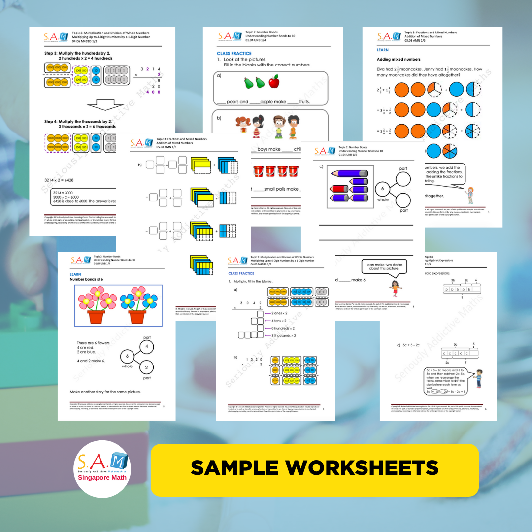 Free SAM Singapore Math Worksheets World S Largest Singapore Math Enrichment Program
