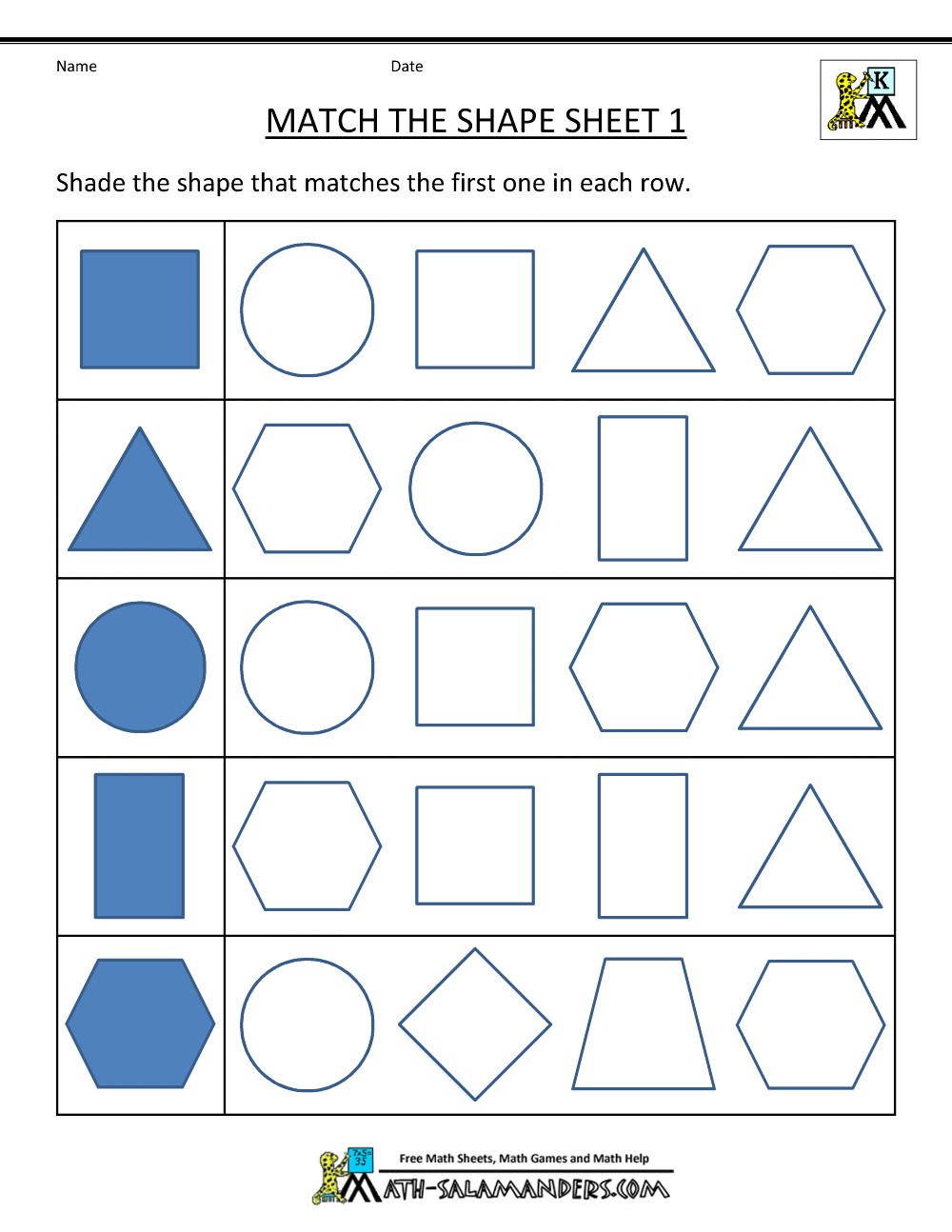 Free Shape Worksheets Kindergarten Free Printable 2d Shapes For Kids PDF For Preschool Child