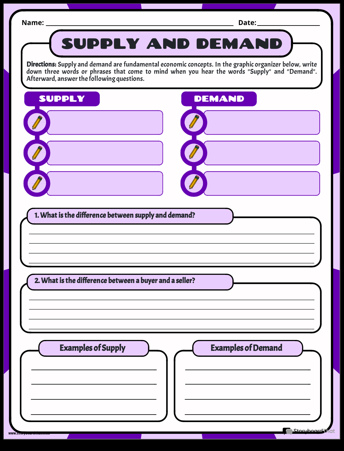 Free Supply And Demand Worksheets Practice And Activities Free Supply And Demand Worksheets Practice And Activities