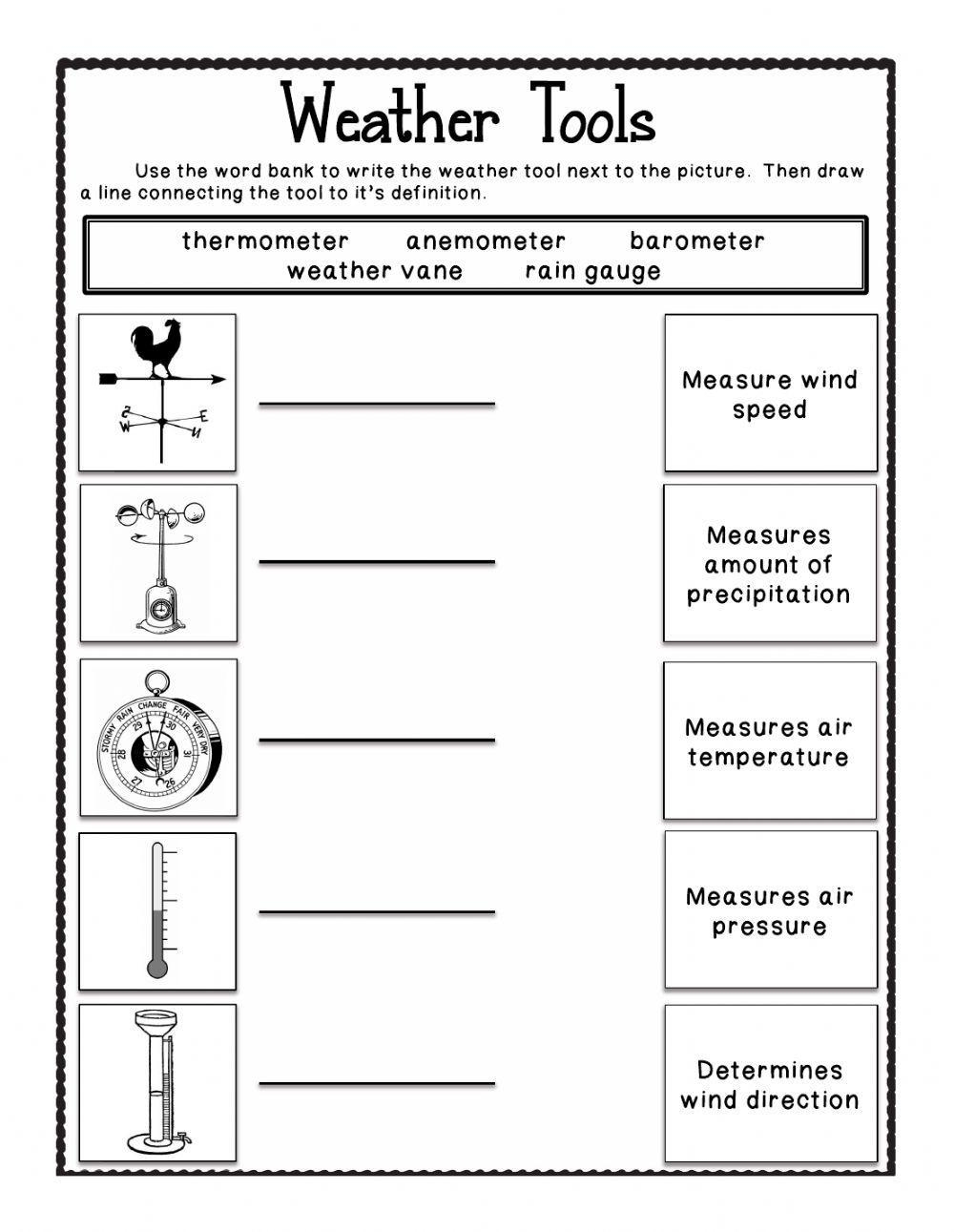 Free Weather Tools Worksheet Download Free Weather Tools Worksheet Png Images Free Worksheets On Clipart Library