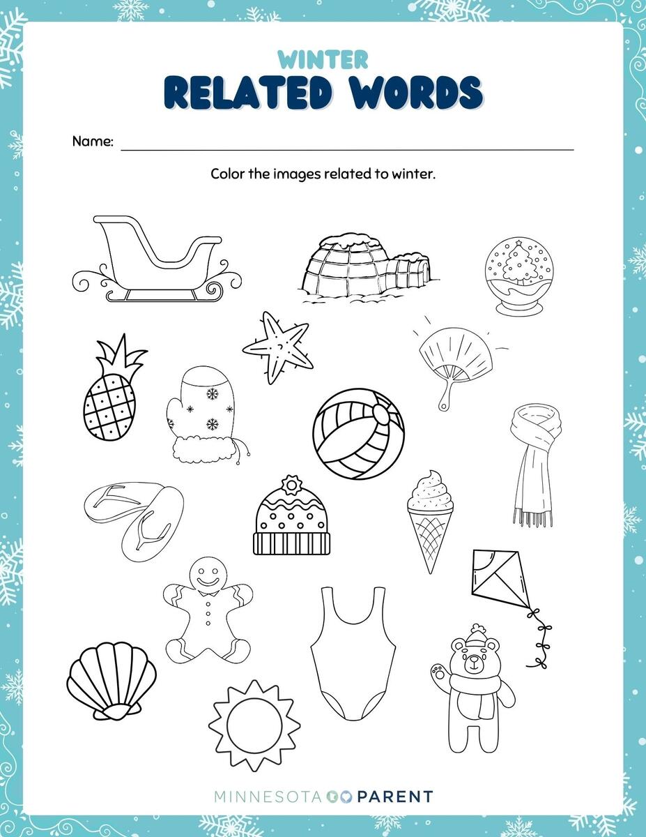 Free Winter Printables And Activity Pages For Kids Minnesota Parent Free Winter Printables And Activity Pages For Kids Minnesota Parent