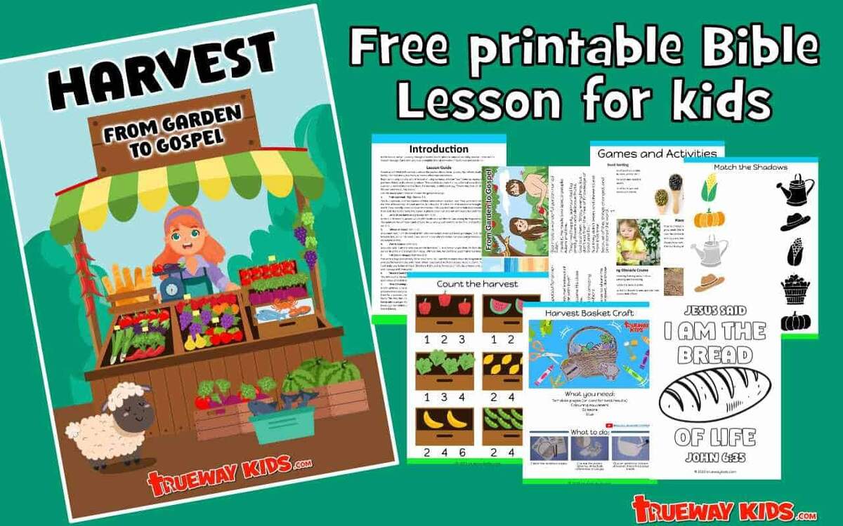 Harvest Bible Activity Placemat Christian Printable Coloring Page Sunday School Games Children S Church Homeschool Craft Bible Verse Etsy