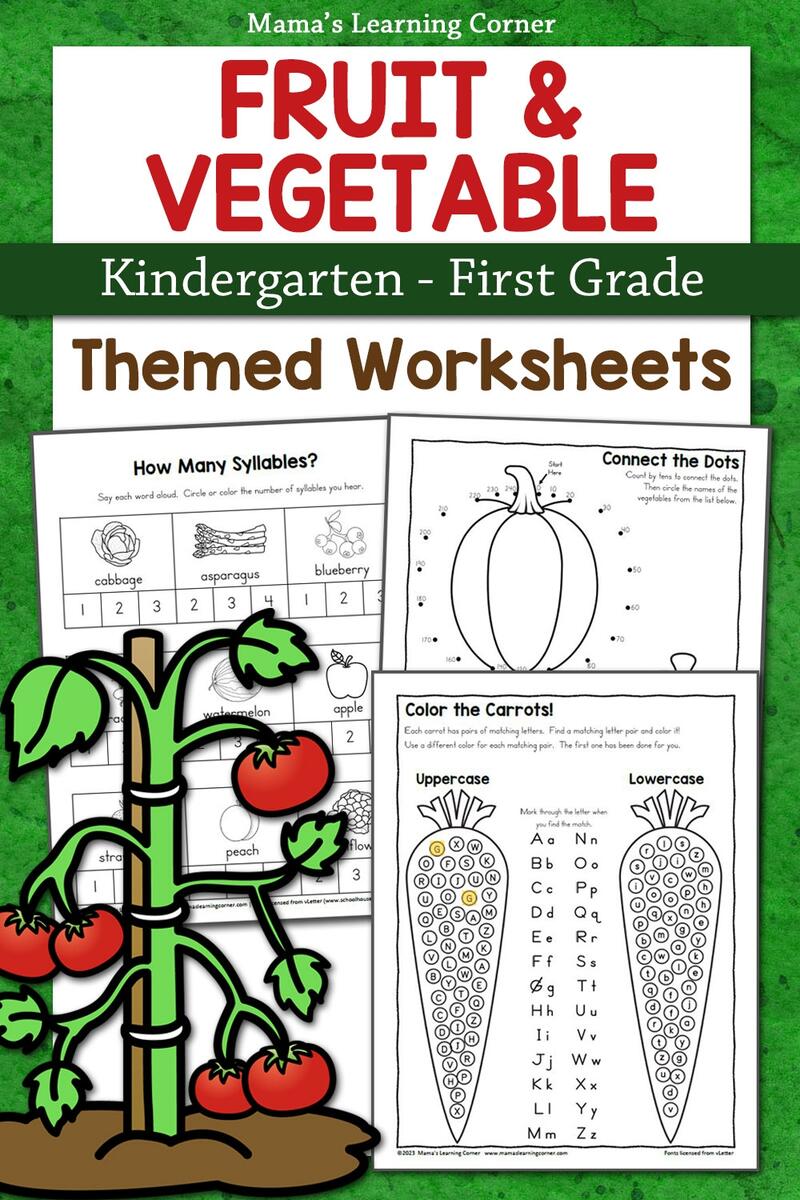 10 Fruit And Vegetables Ideas Kindergarten Worksheets Worksheets For Kids Preschool Worksheets