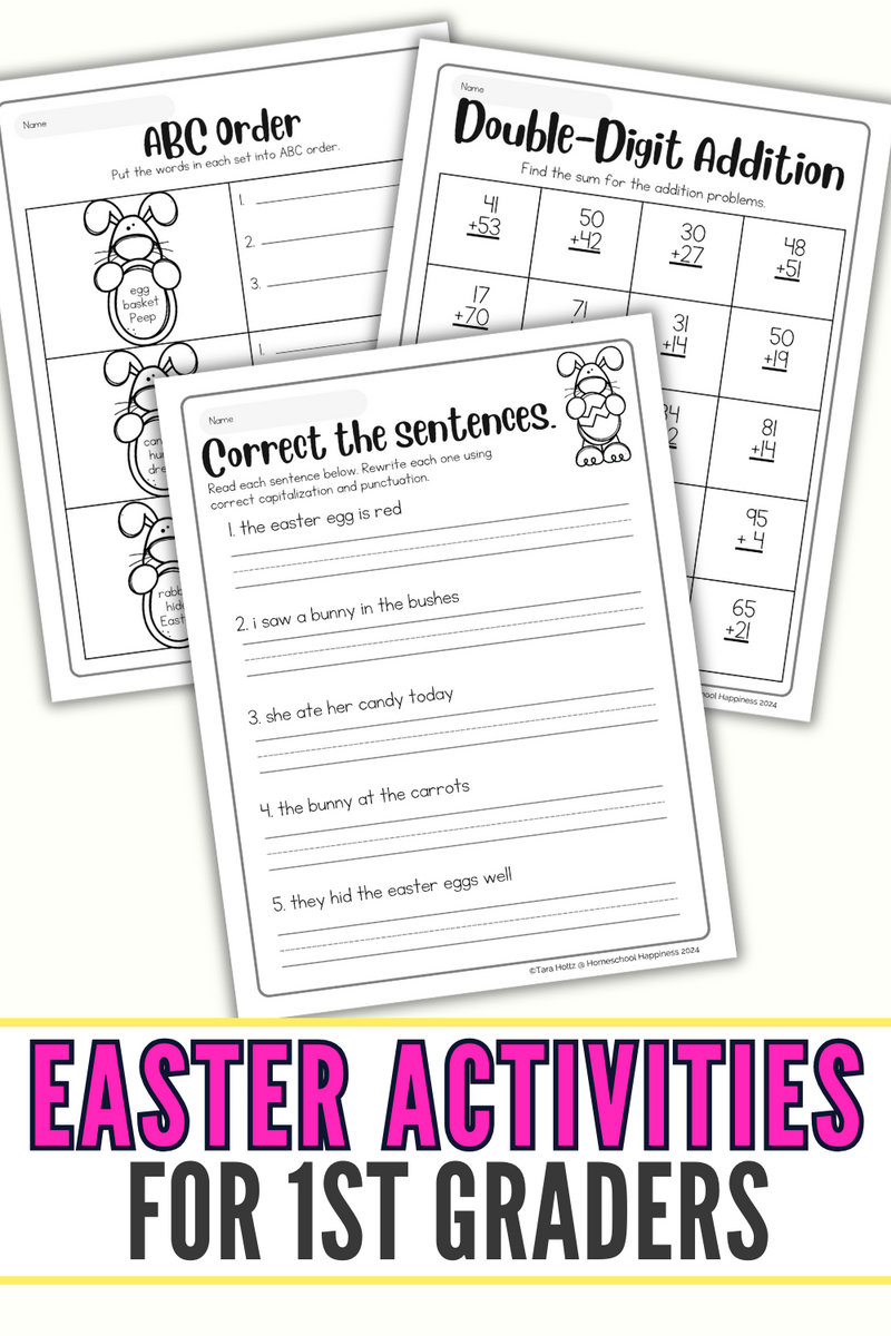 Fun 1st Grade Easter Worksheets For Holiday Learning Fun 1st Grade Easter Worksheets For Holiday Learning