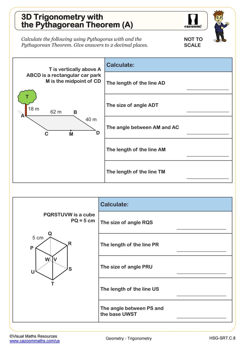 Geometry Trigonometry Worksheets PDF Printable Cazoom Math Geometry Trigonometry Worksheets PDF Printable Cazoom Math