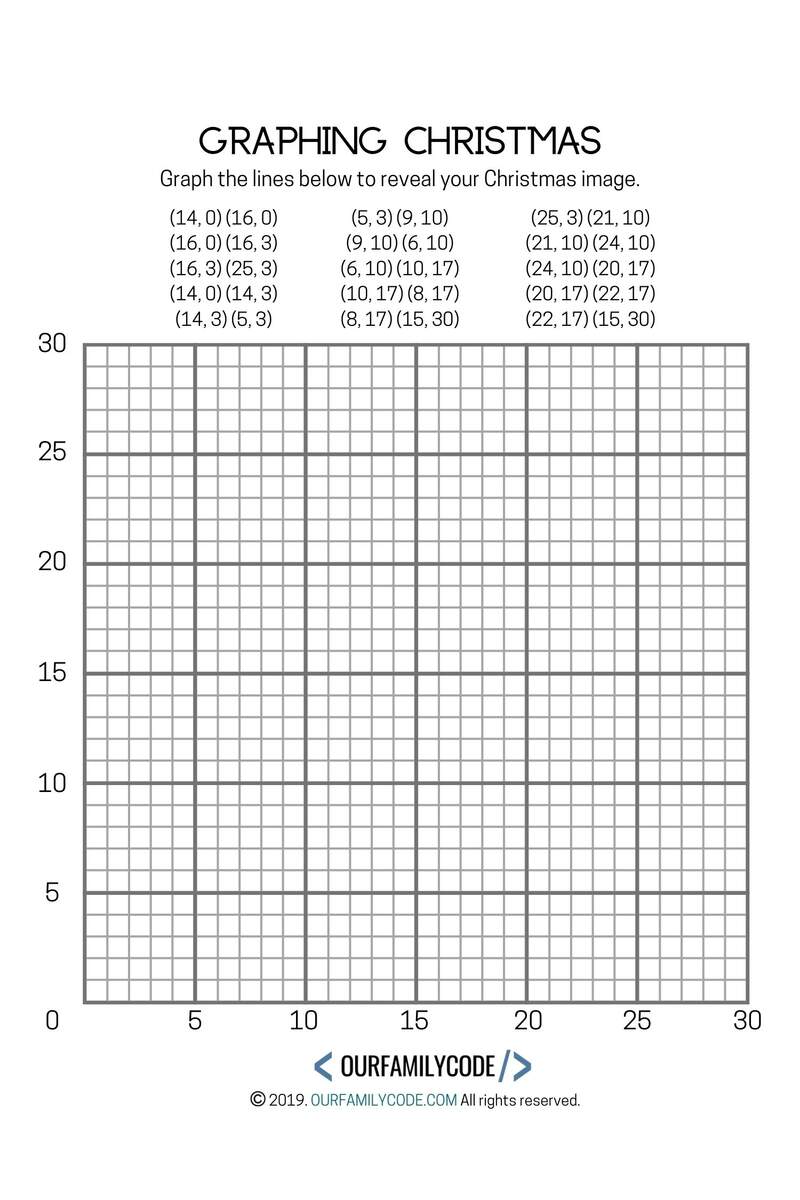 Graphing Christmas Coordinates Math Art Activity Our Family Code Free Christmas Coordinate Graphing Worksheets The Activity Mom