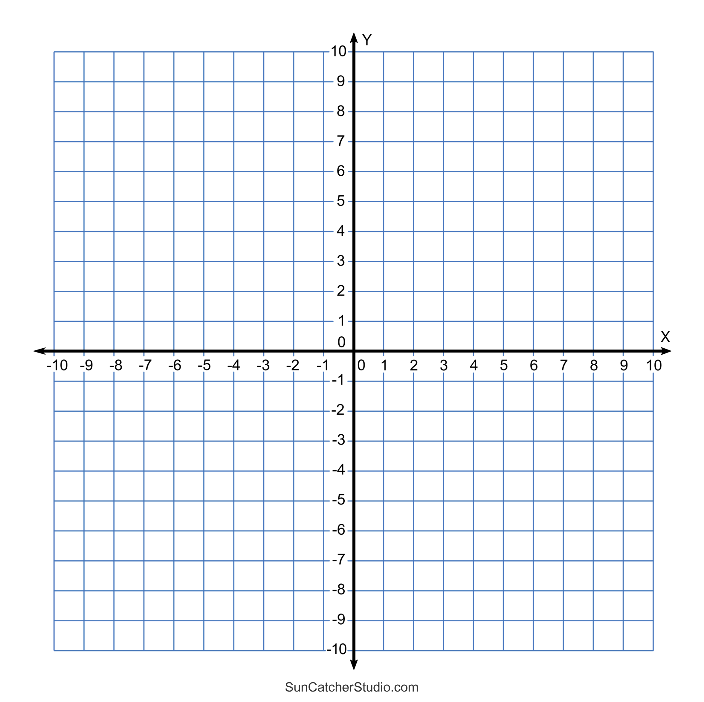 Grid Paper Printable 4 Quadrant Coordinate Graph Paper Templates Worksheets Library