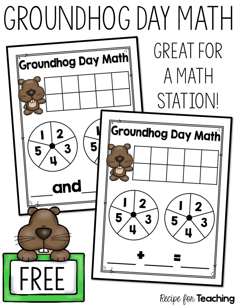 Groundhog Day Math Recipe For Teaching Free Printable Groundhog Day Math Worksheets For Preschool