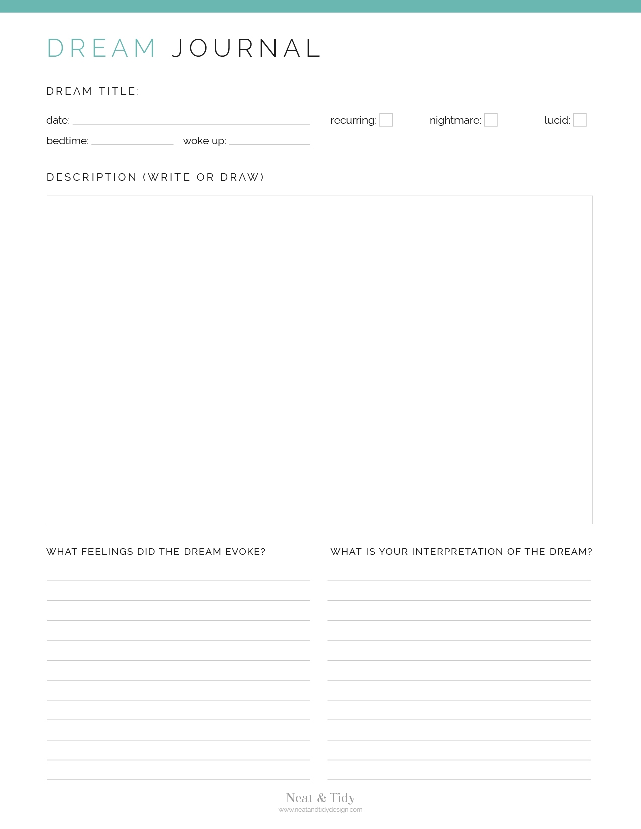 Guided Dream Journal Neat And Tidy Design Guided Dream Journal Neat And Tidy Design