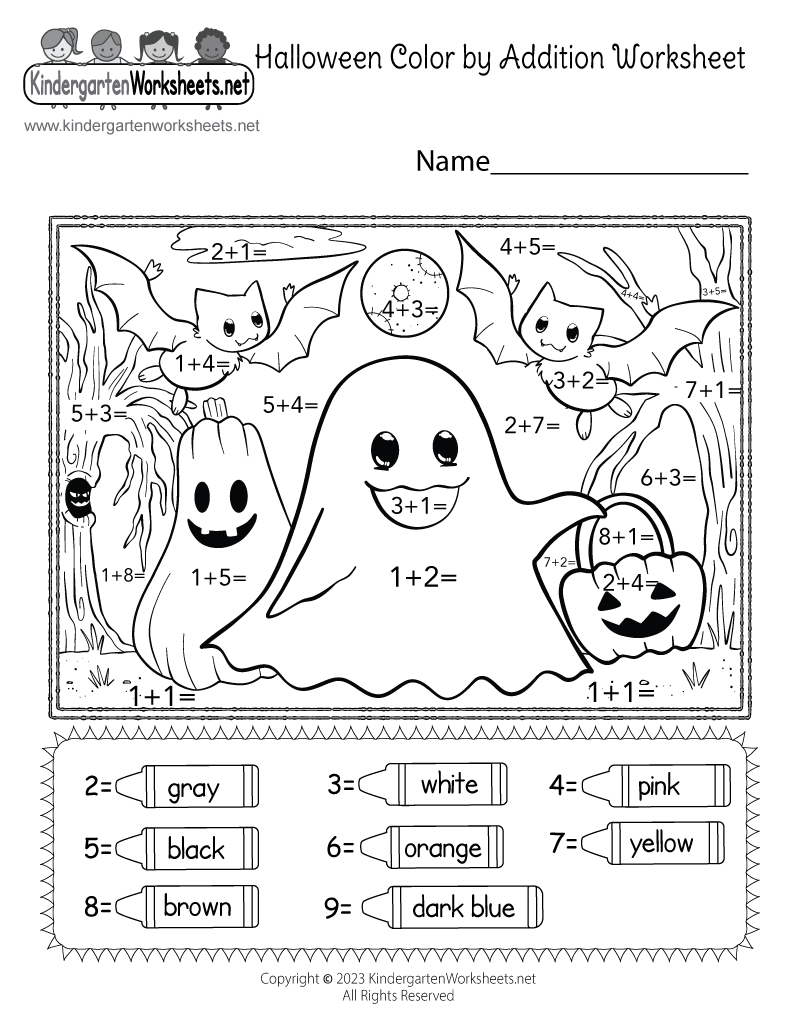 Free Halloween Math Worksheets