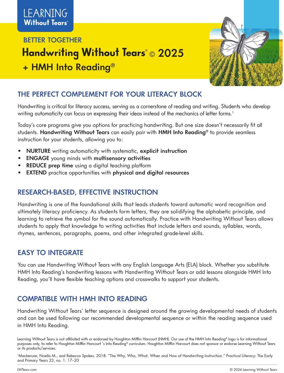 Handwriting Without Tears Learning Without Tears