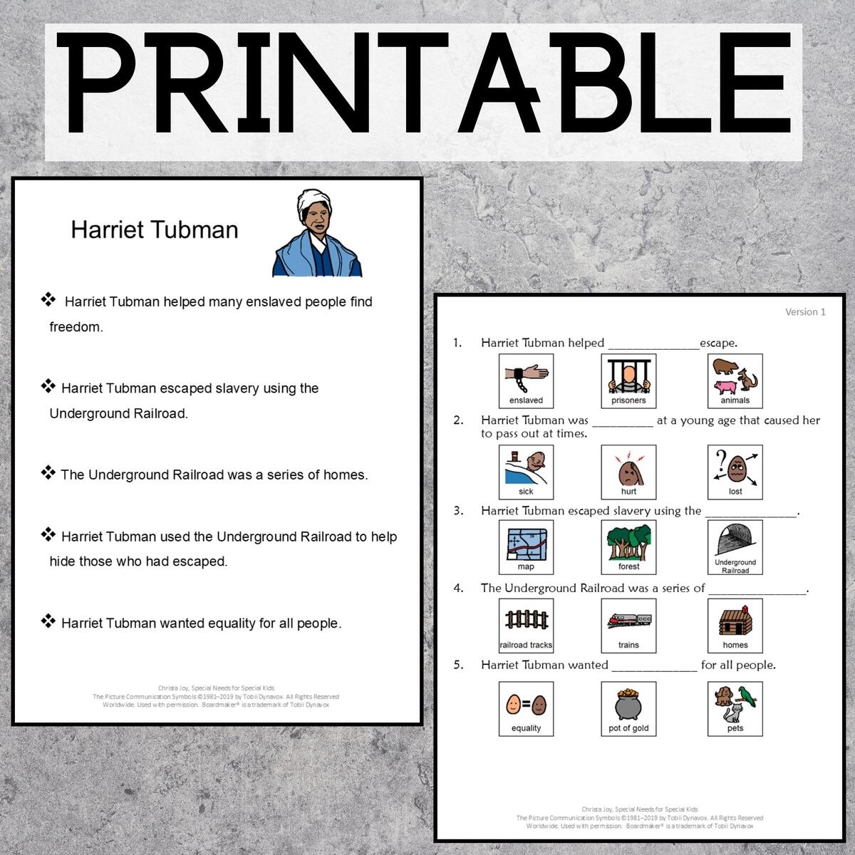 Harriet Tubman Women S History Month Special Education Women In History Rated 4 97 Out Of 5 Based On 30 Reviews 5 0 30 Ratings Special Needs For Special Kids Harriet Tubman The Torchlighters