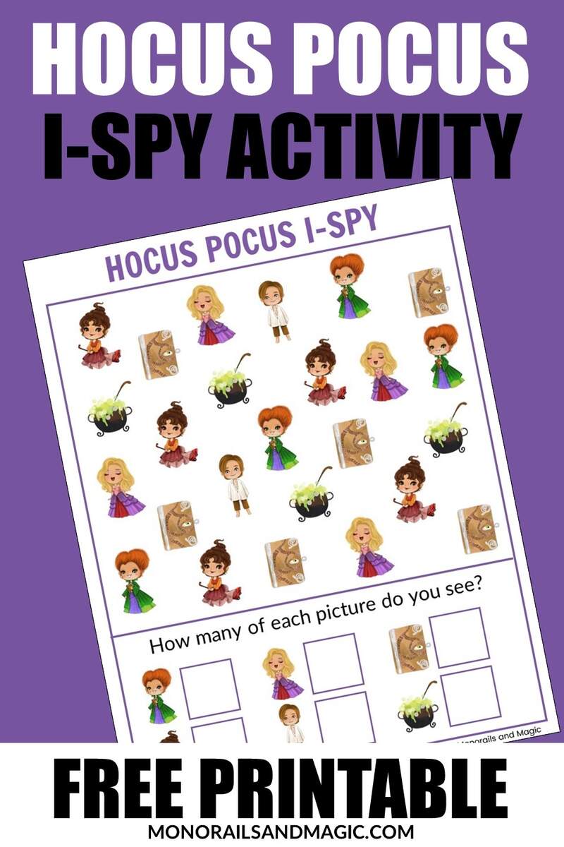 Hocus Pocus I Spy Free Printable Activity Monorails And Magic