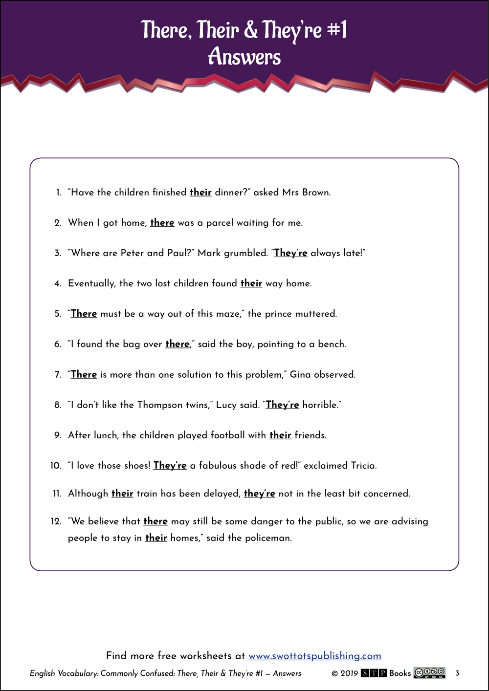 Homophones Worksheet There Their And Theyre Homeschool Books Worksheets Library