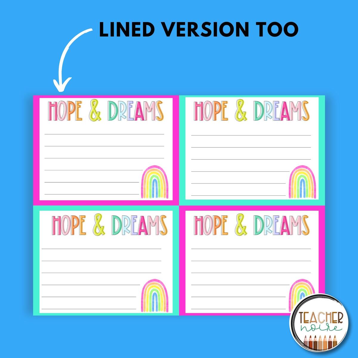 Hopes And Dreams Notes For Students Message To A Students From Parents Etsy Israel