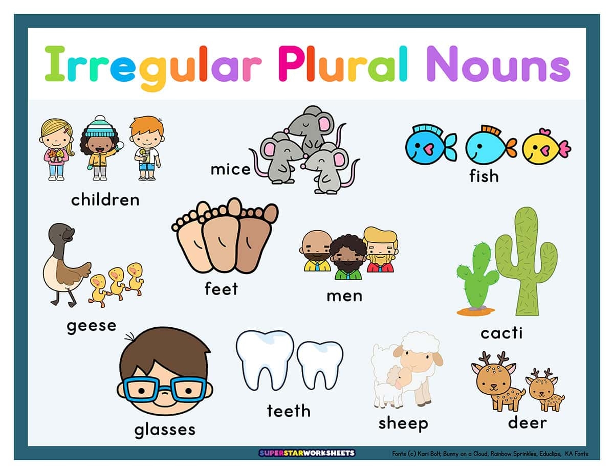 Irregular Plural Noun Worksheets Superstar Worksheets Irregular Plural Noun Worksheets Games4esl