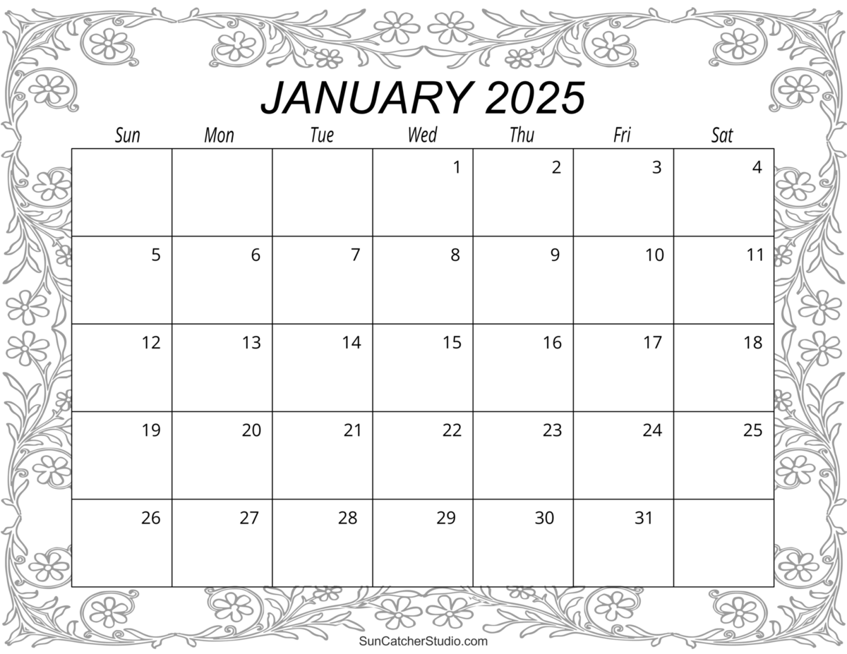 January 2025 Calendar Free Printable Free Printables Lettering SVG Files Tools Apps January 2025 Calendar Free Printable Free Printables Lettering SVG Files Tools Apps