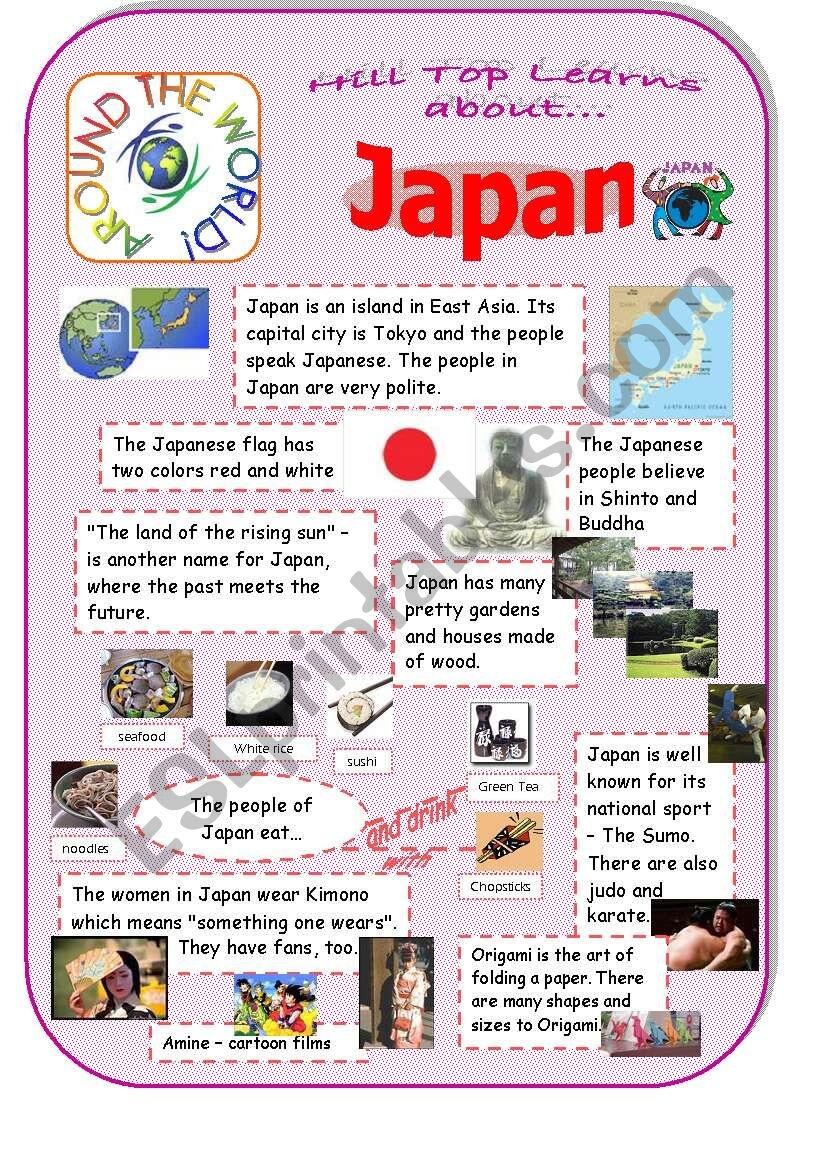 Japan An Introduction To The Country And Culture ESL Worksheet By 1hpf