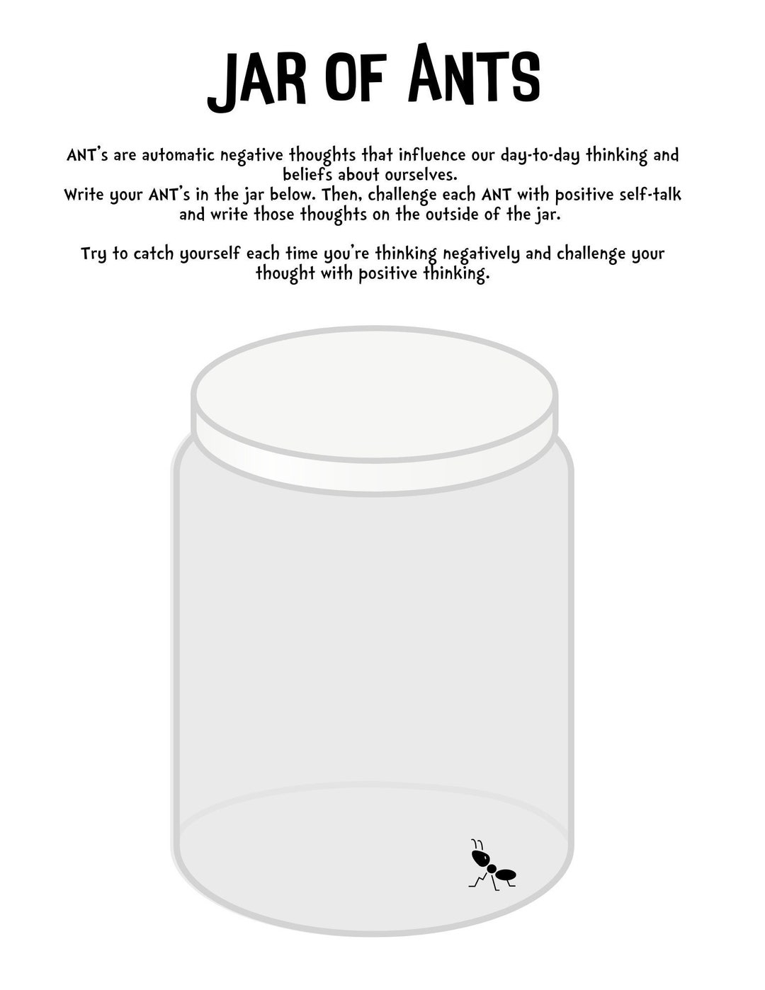 Kids CBT Therapy Worksheet Etsy Canada