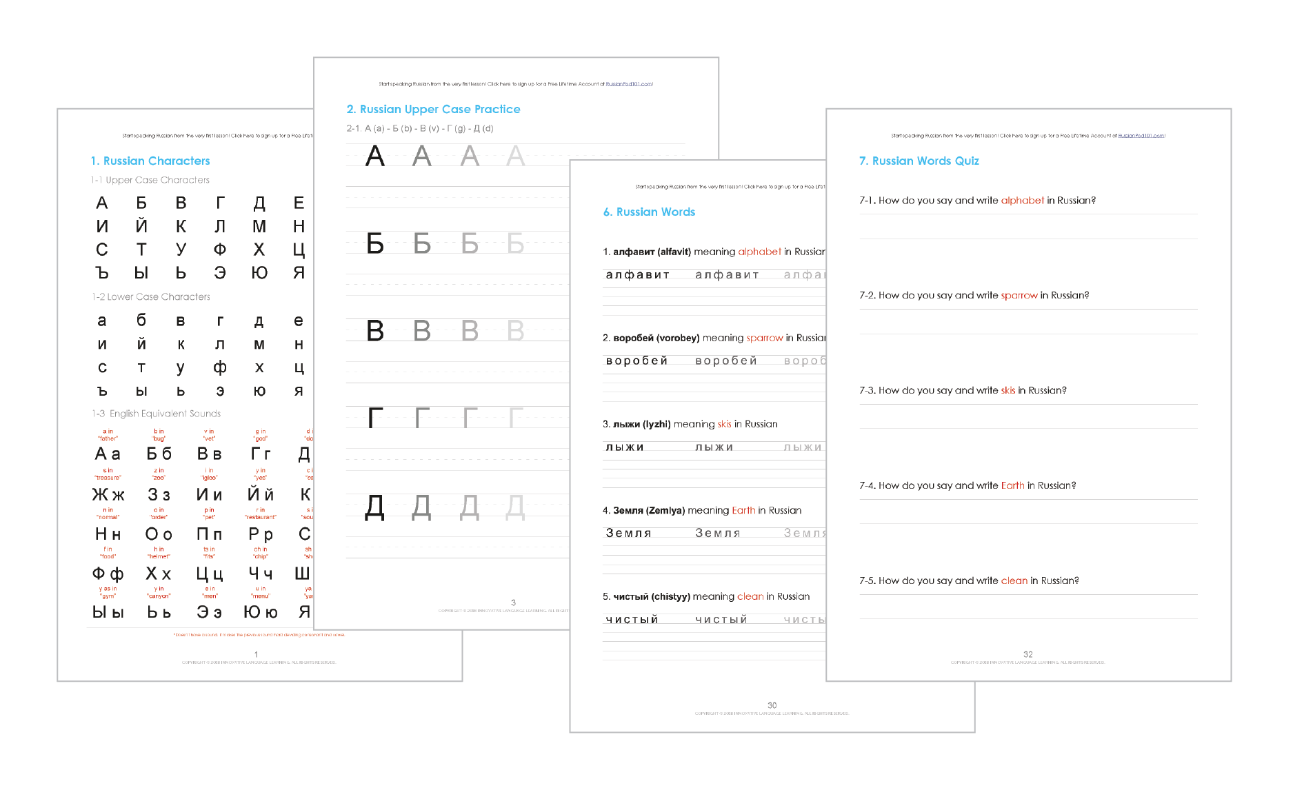 9 Free Russian Worksheets PDF For Beginners