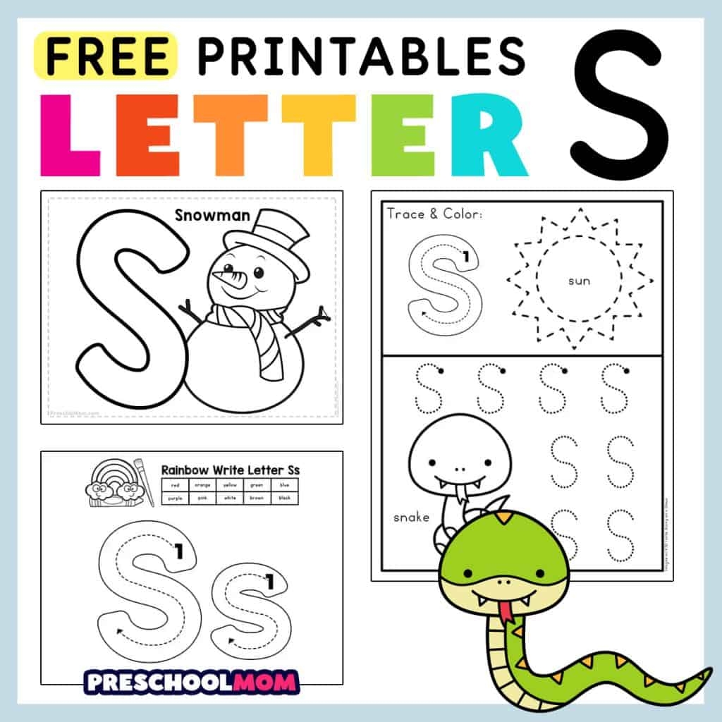 Letter S Preschool Printables Preschool Mom Letter S Free Worksheets TeachersMag