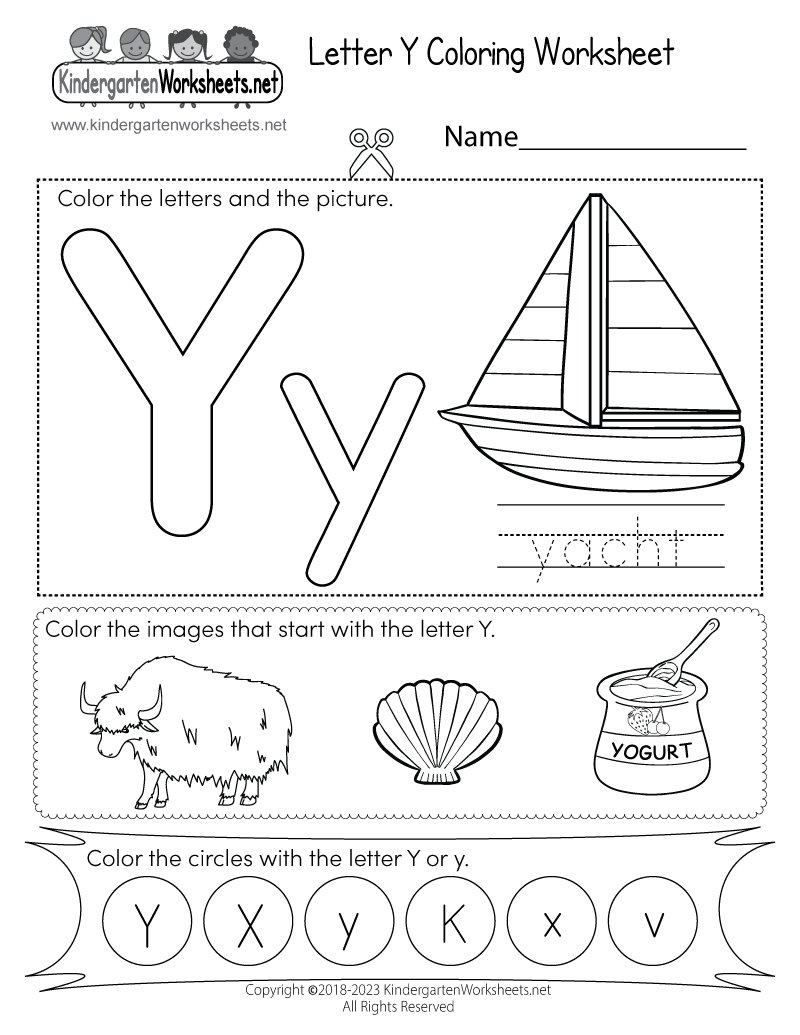 Find Letter Y Free Worksheet For Kids SKOOLGO