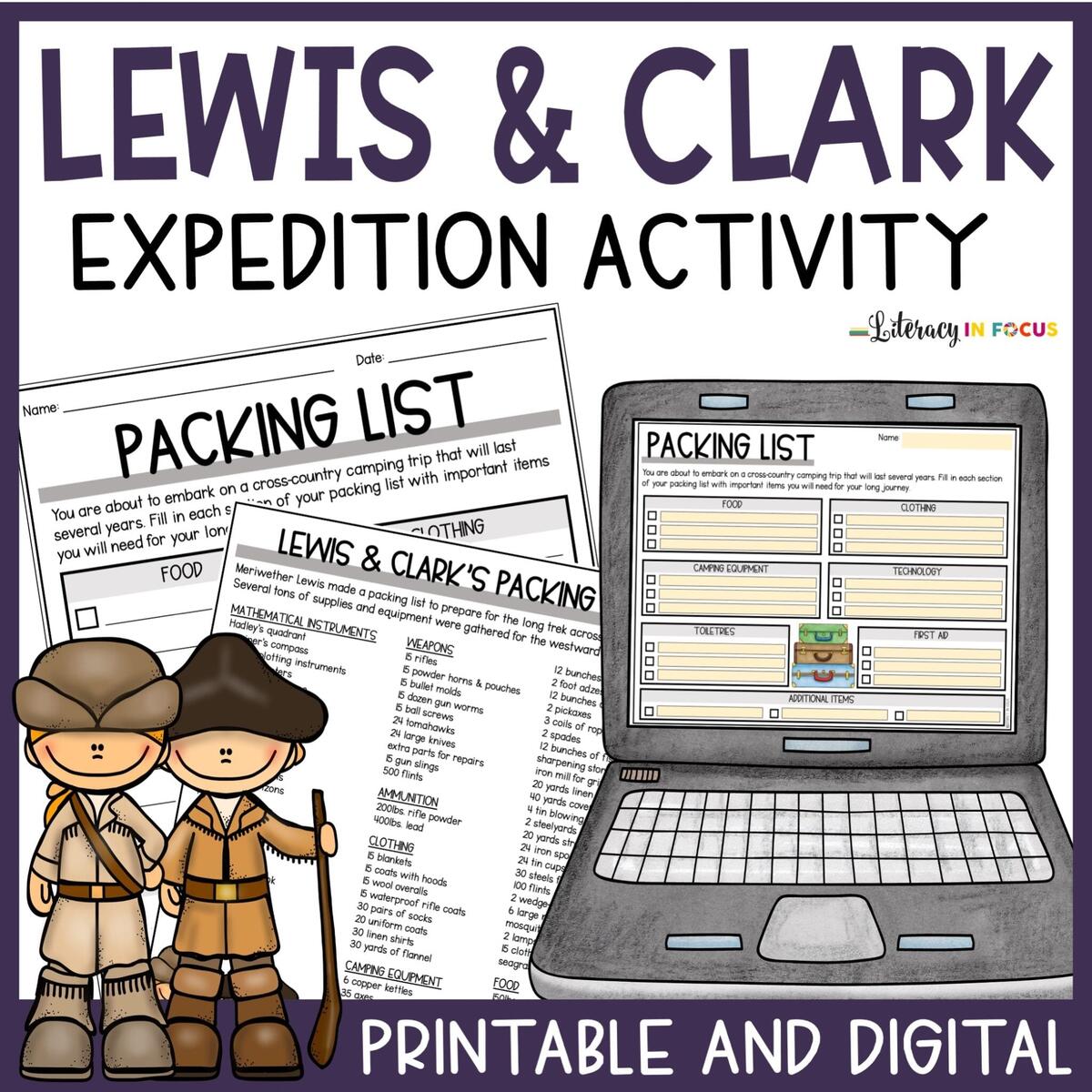 Lewis And Clark Expedition Intro Activity And Lesson Plan PDF Literacy In Focus
