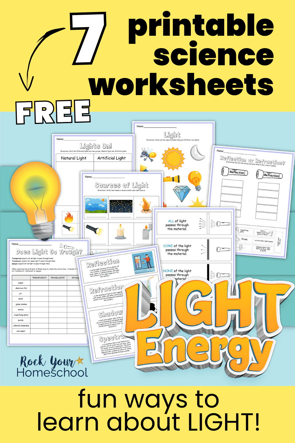 Light Worksheets 7 Amazing Ways To Make It Fun For Kids Free Worksheets Library Periodic Table Worksheet