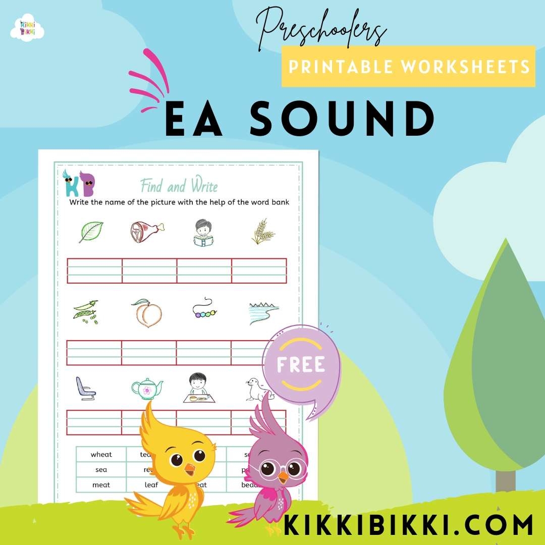 Long E Words Kindergarten Worksheet Free Phonics Printable