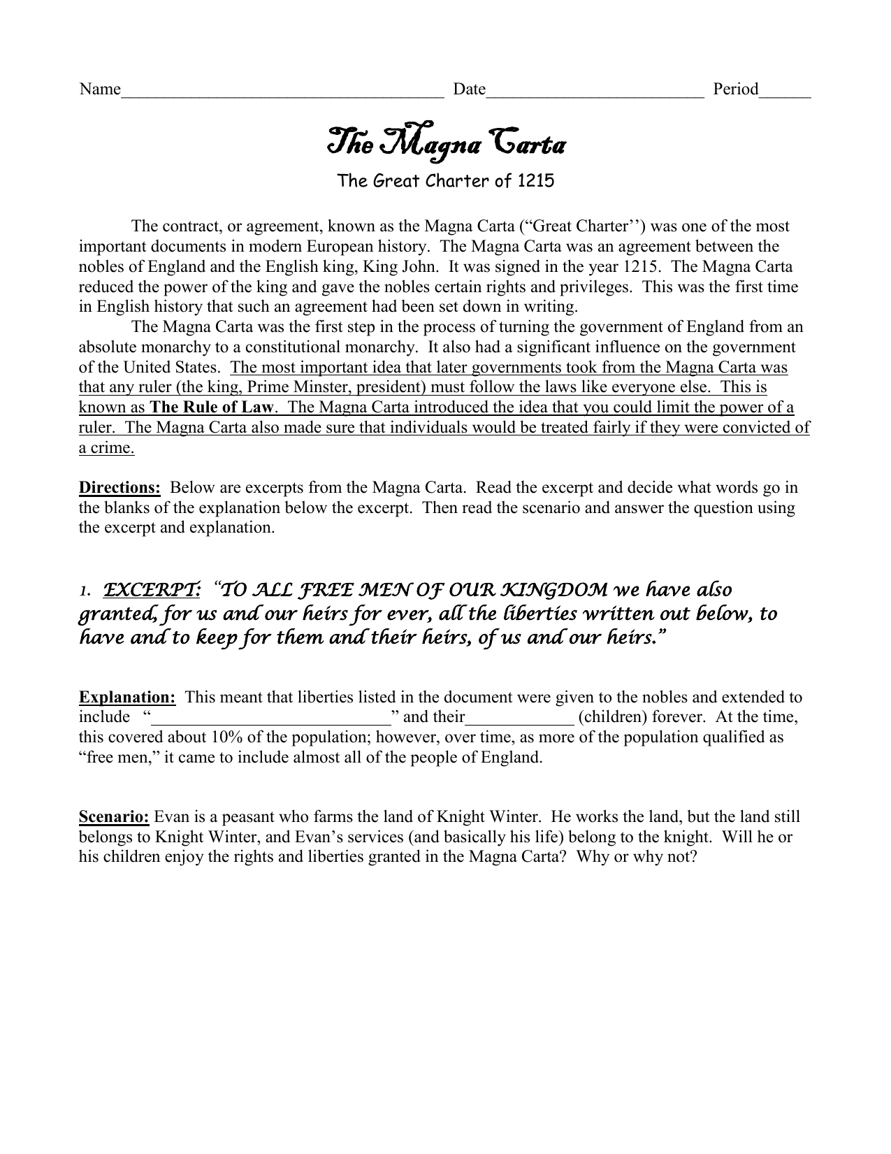 Magna Carta Word Search Puzzle Worksheet Activities For Kids Made By Teachers
