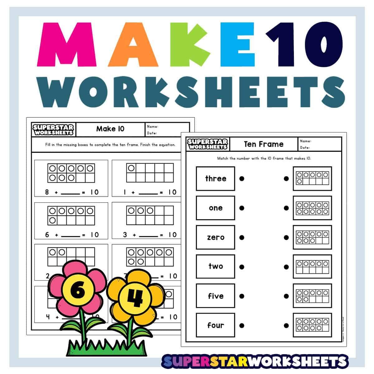 Make 10 Worksheets Superstar Worksheets