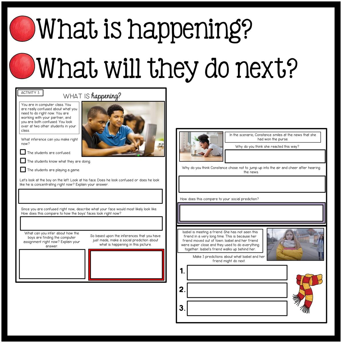 Make A Social Prediction Inference Skills Teens SEL Social Skills Worksheets Classful Making Inferences Worksheets And Activities