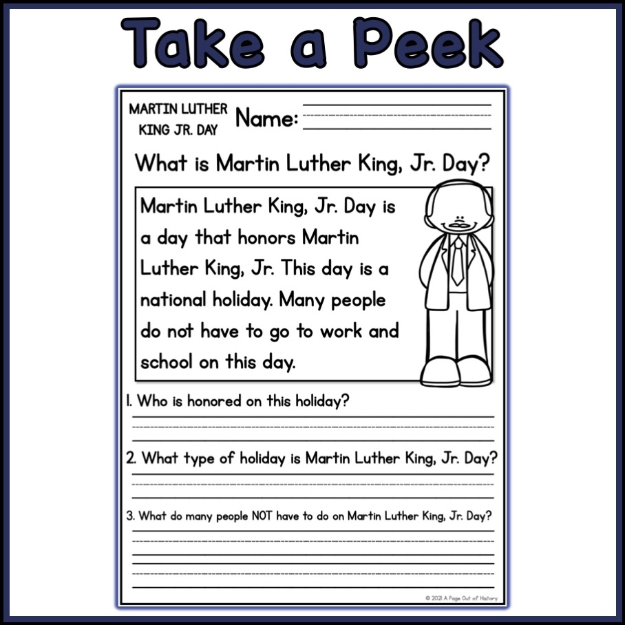 Martin Luther King Jr Worksheets Free Printables Frugal Mom Eh