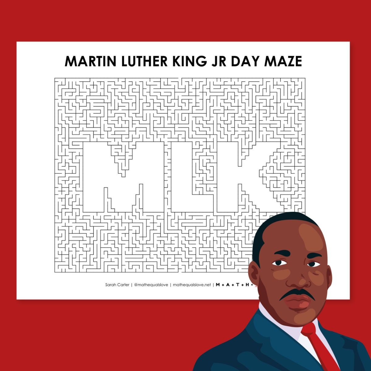 Martin Luther King Jr Day Maze Math Love Martin Luther King Jr Worksheets Free Printables Superstar Worksheets