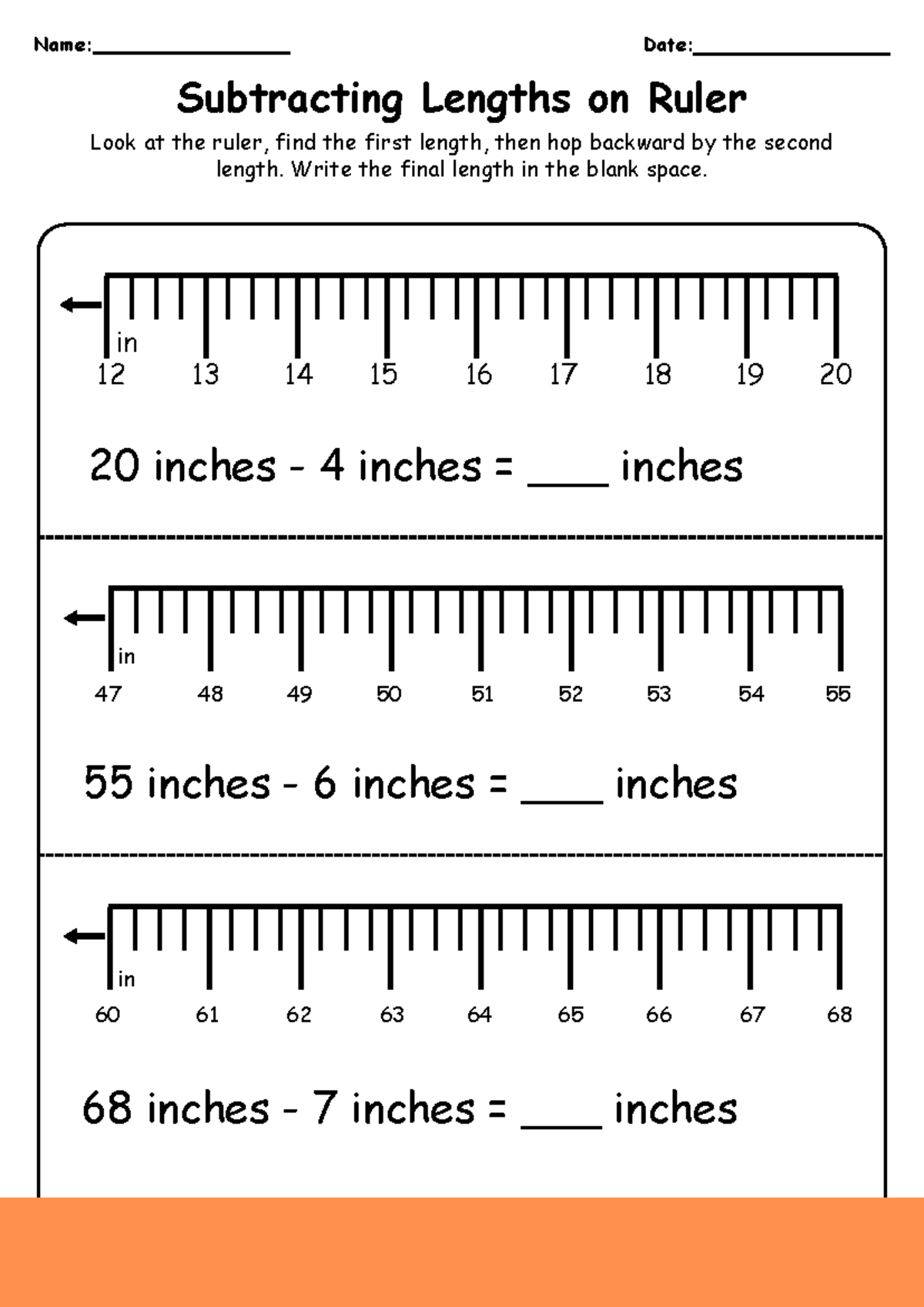 MATH 101 Subtracting Lengths Using Rulers Worksheet Activity Studocu MATH 101 Subtracting Lengths Using Rulers Worksheet Activity Studocu