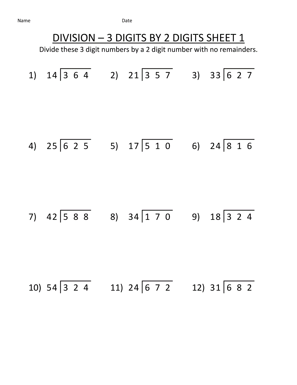 Division Worksheets Problems Free Printable Math Drills Free Printables Lettering SVG Files Tools Apps
