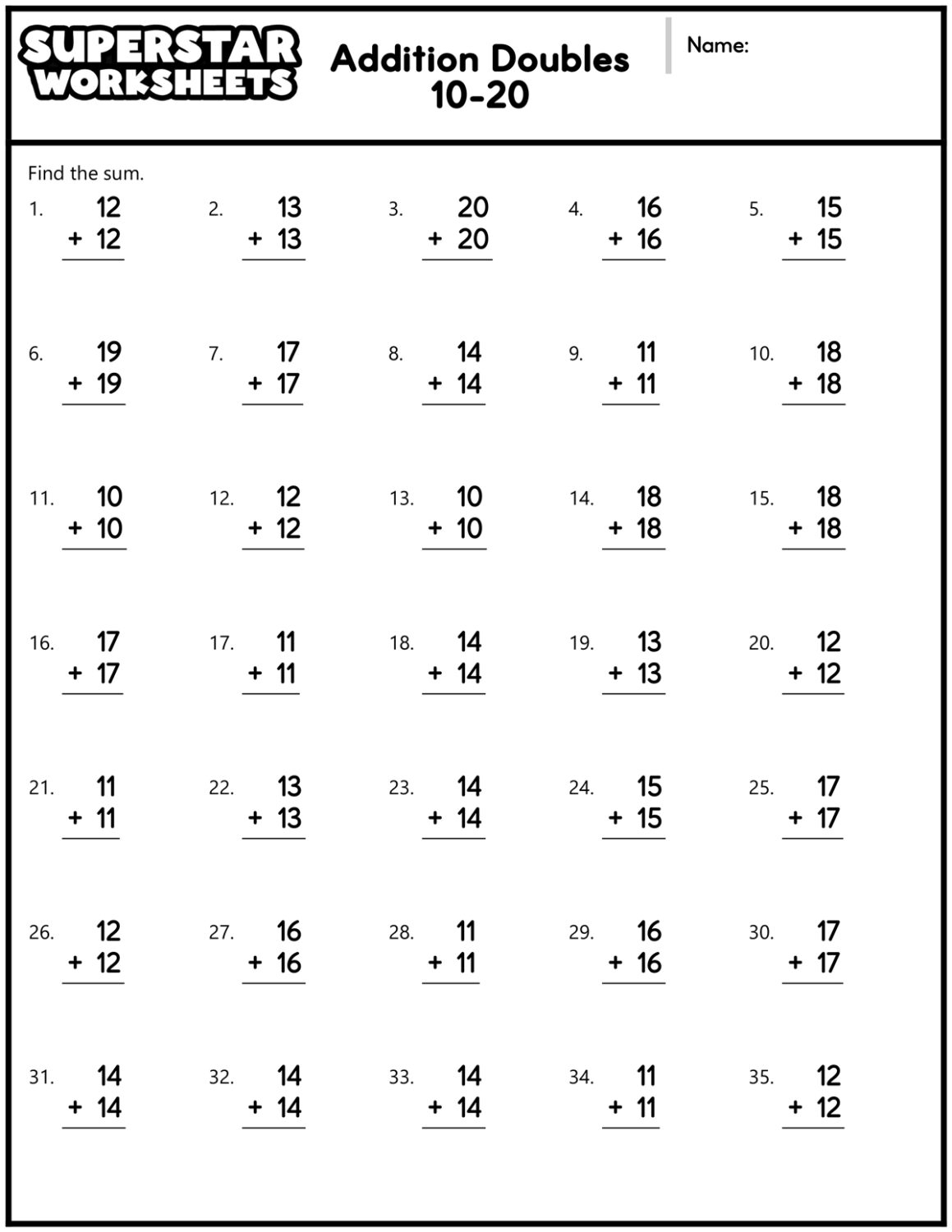 Math Worksheets Superstar Worksheets Third Grade Addition Worksheet