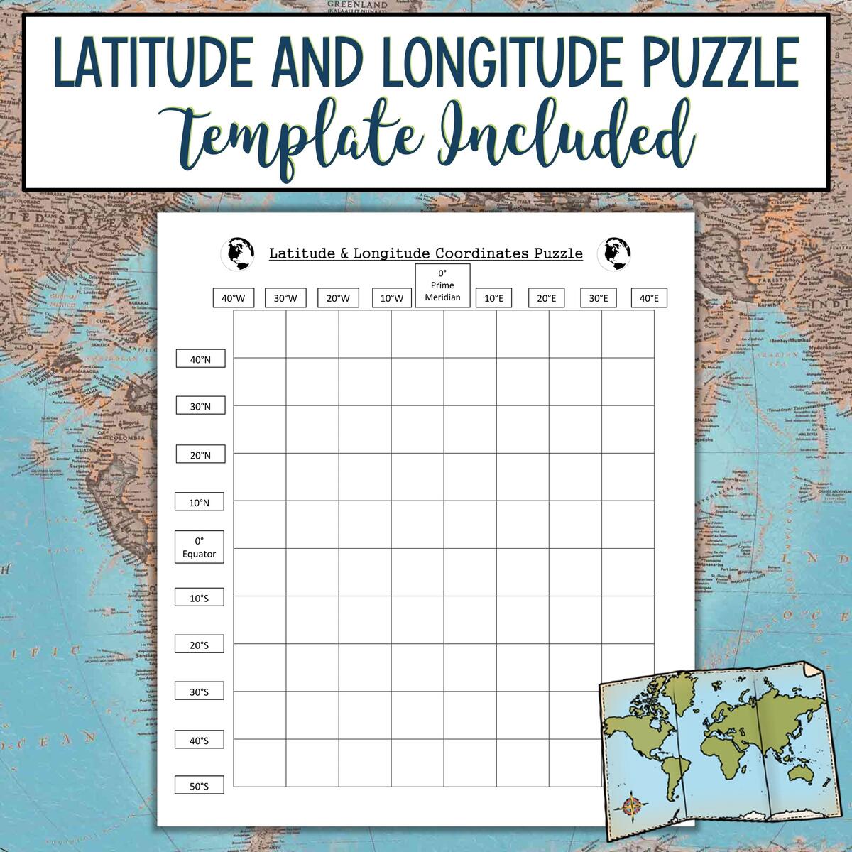 Mexico Latitude And Longitude Practice Puzzle