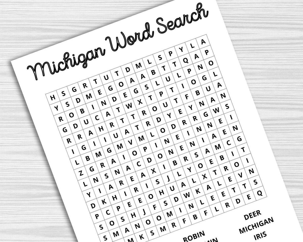 Michigan Activity Pack State Symbols Trivia Word Search PDF Etsy Michigan Activity Pack State Symbols Trivia Word Search PDF Etsy