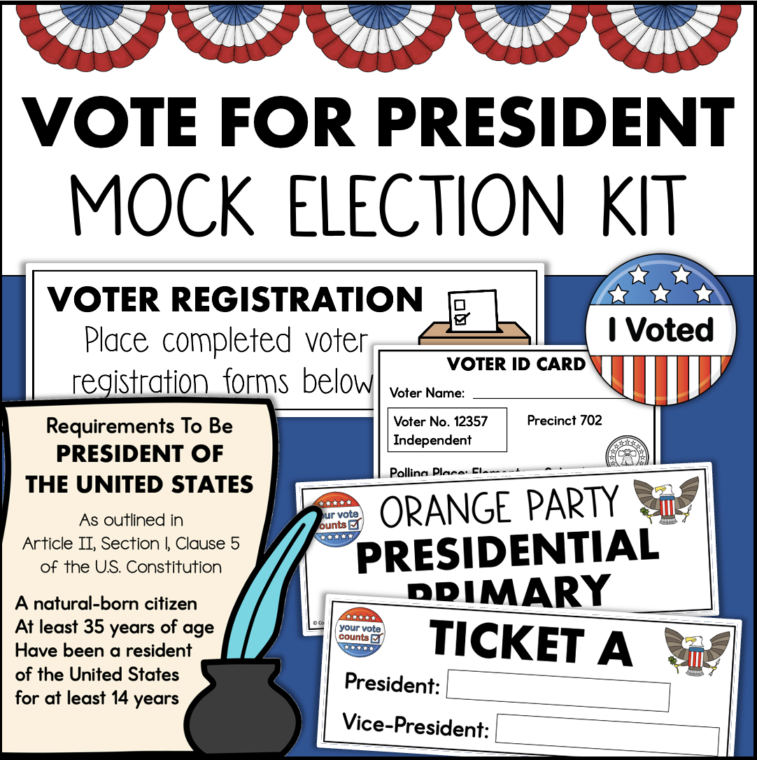 Mock Election Day Kit Classroom Voting Activity Worksheets Vocabulary Classful Mock Election Day Kit Classroom Voting Activity Worksheets Vocabulary Classful