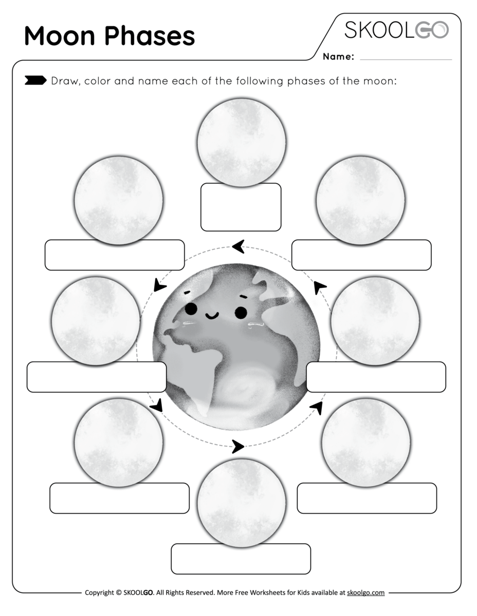 Moon Phases Free Worksheet SKOOLGO Worksheets Library Moon Phases Free Worksheet SKOOLGO Worksheets Library