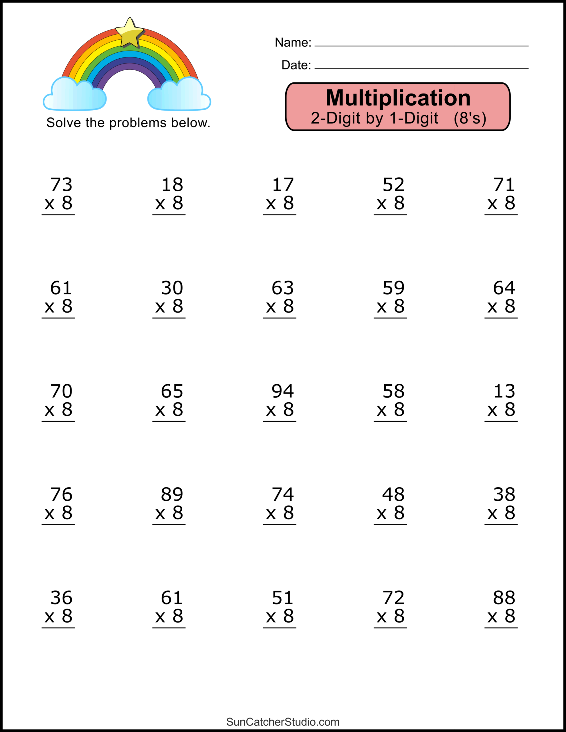 Multiplication Worksheets 2 Digit By 1 Digit Math Drills Free Printables Lettering SVG Files Tools Apps Basic Multiplication Worksheets K12 Math Worksheets