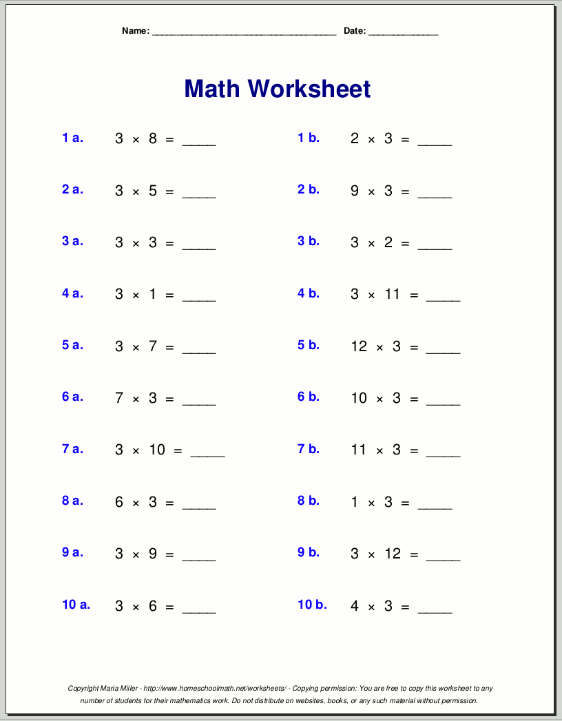 Multiplication Worksheets For Grade 3 Winter Printables 3rd Grade Made By Teachers