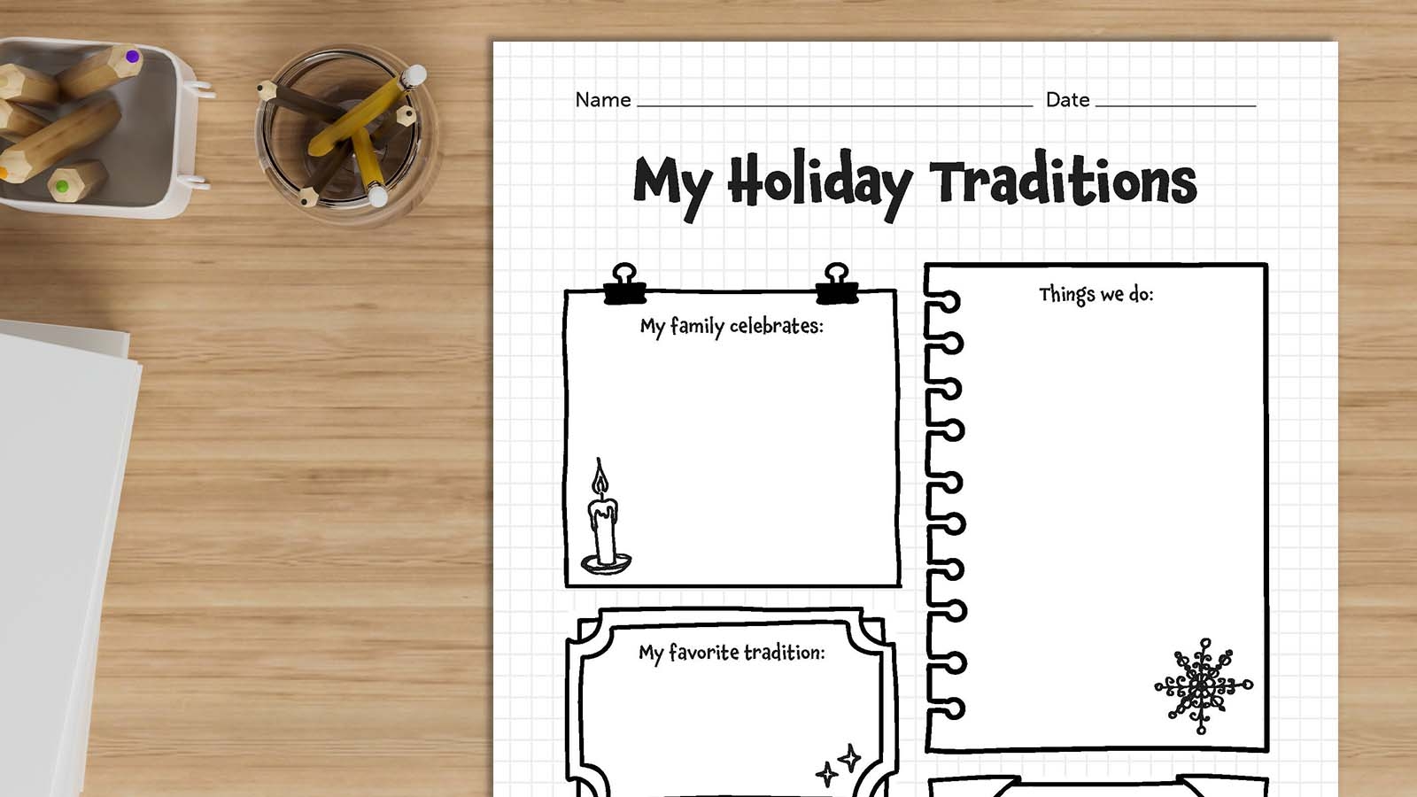 My Holiday Traditions Worksheet Invite Kids To Write And Share My Holiday Traditions Worksheet Invite Kids To Write And Share