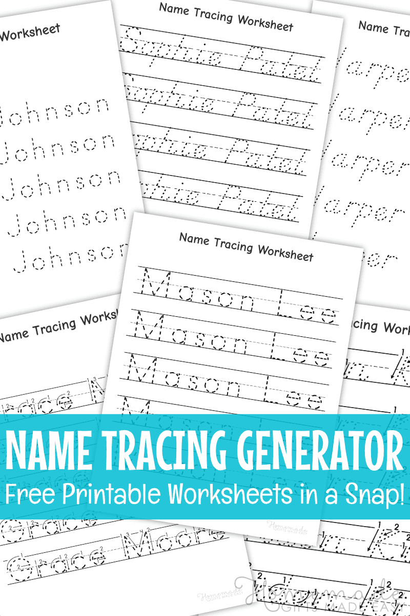 Handwriting Without Tears Custom Name Tracing Sheet Personalized Name Trace Letter Activity Sheet Preschool Kindergarten Handwriting Practice Homeschool Worksheet UK Free Name Tracing Worksheets For Preschool
