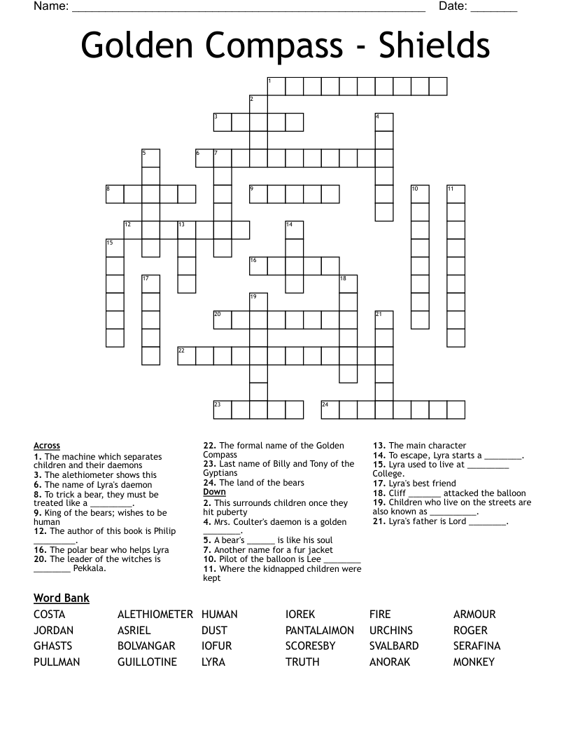 Northern Lights Quiz Crossword WordMint