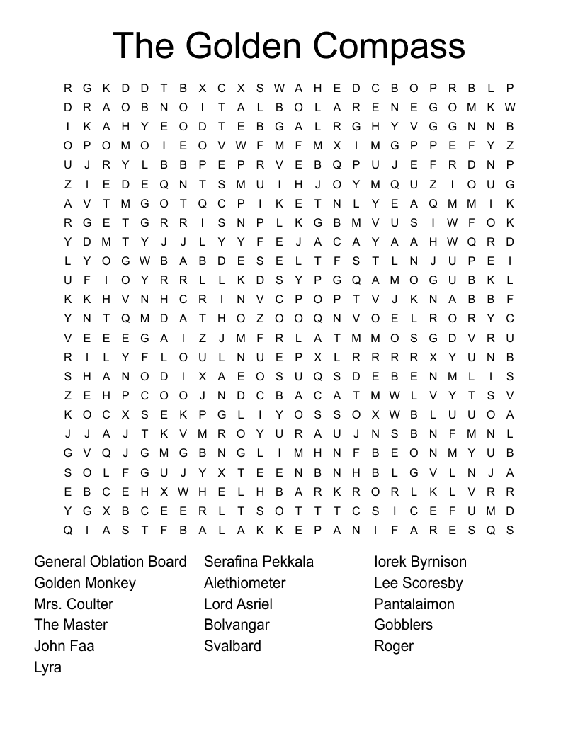 Northern Lights Word Search WordMint