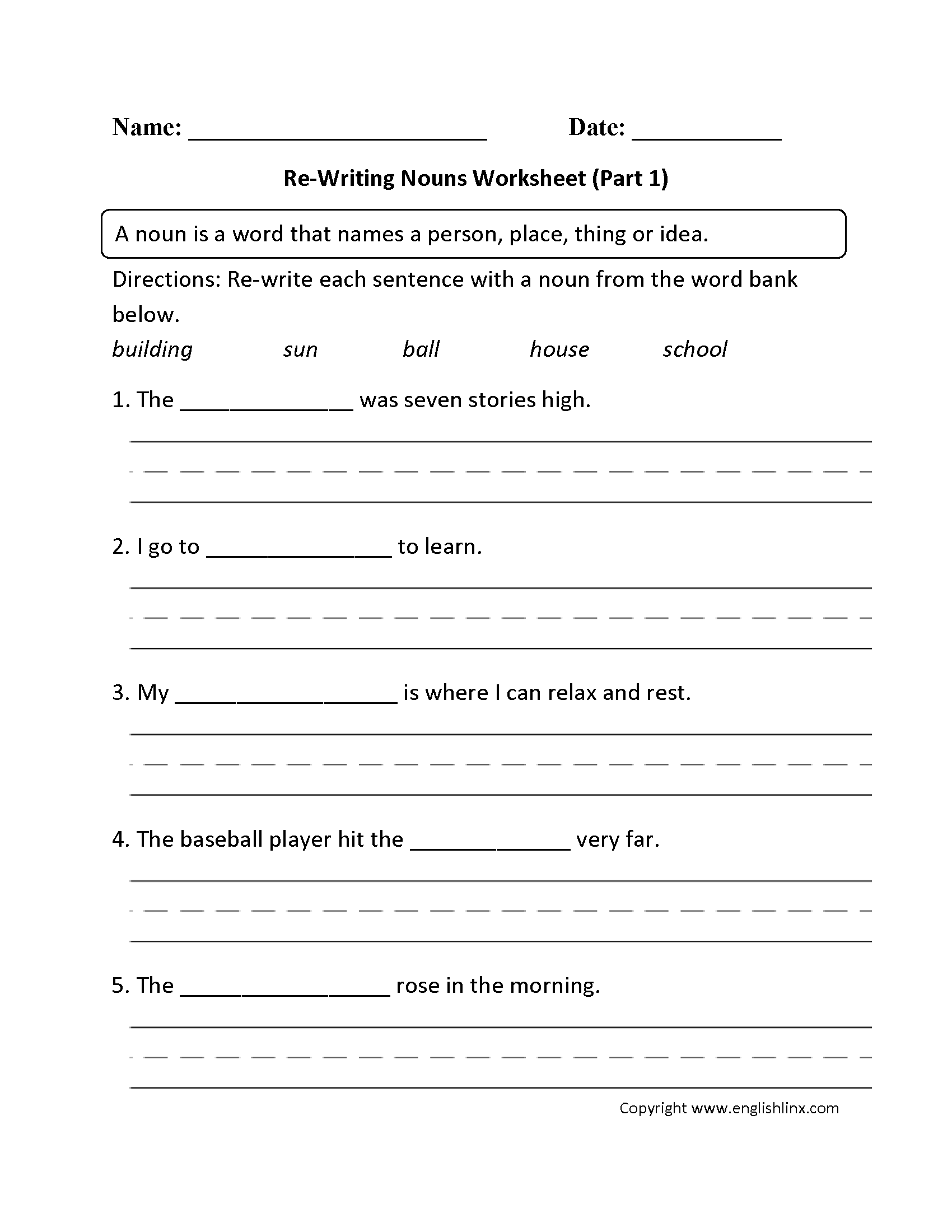 Nouns Worksheets Regular Nouns Worksheets Nouns Worksheets Regular Nouns Worksheets