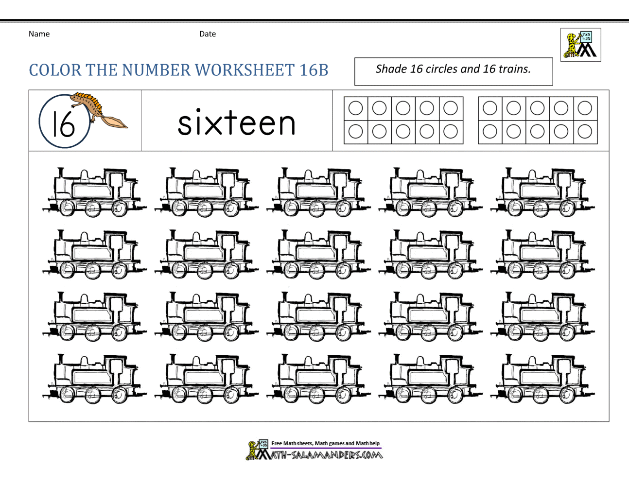 Number 16 Worksheets For Preschool Number 16 Worksheets For Preschool